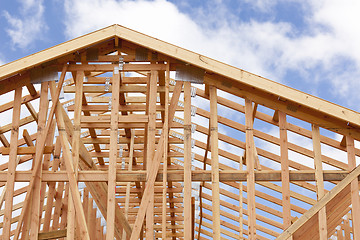 Image showing Abstract of Home Framing Construction Site