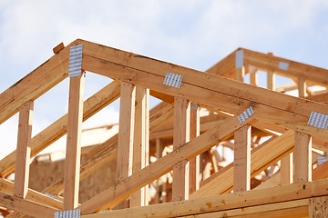 Image showing Abstract of Home Framing Construction Site