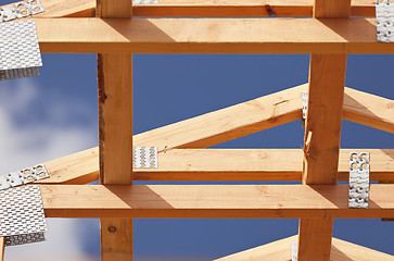 Image showing Abstract of Home Framing Construction Site