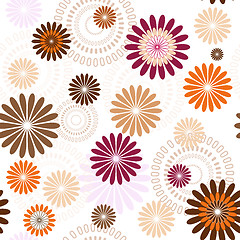 Image showing Seamless floral pastel pattern