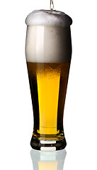 Image showing Glass of beer, isolated.