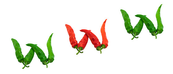 Image showing WWW text composed of chili peppers