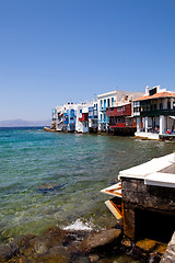 Image showing Little Venice, Mykonos, Greece