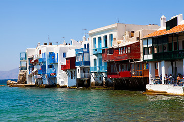 Image showing Little Venice, Mykonos, Greece