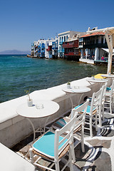 Image showing Little Venice, Mykonos, Greece