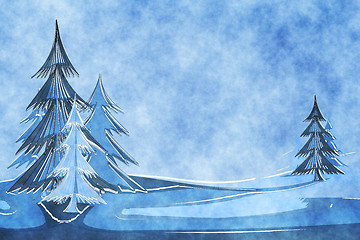 Image showing blue christmas