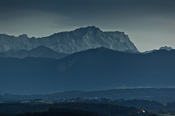 Image showing Zugspitze by night