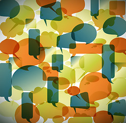 Image showing Vector vintage speech bubbles background