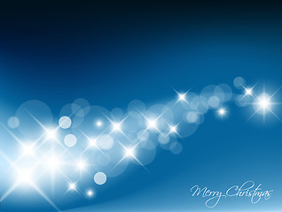 Image showing Blue Abstract Christmas background