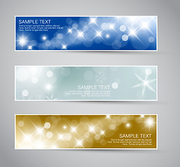 Image showing Set of vector christmas / New Year banners