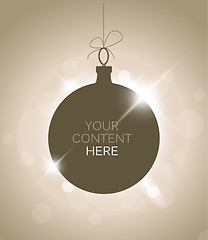 Image showing Vector silhouette of a Christmas decoration