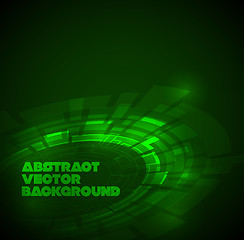 Image showing Abstract dark green technical background