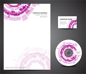 Image showing Design template set - business card, cd, paper