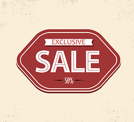 Image showing Old retro vintage sale label