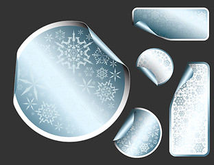 Image showing Vector Christmas labels and stickers