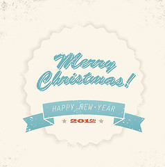 Image showing Simple vintage Christmas card