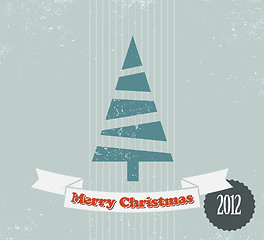 Image showing Simple vintage vector Christmas card