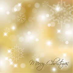 Image showing Vector Christmas background with white snowflakes