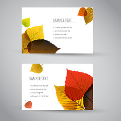 Image showing Fresh natural fall vector vertical banners or cards
