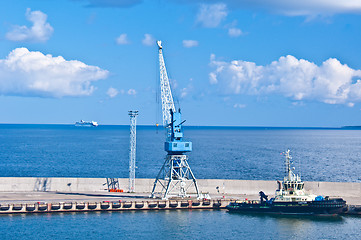 Image showing Crane at the baltic sea