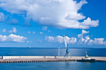 Image showing Crane at the baltic sea