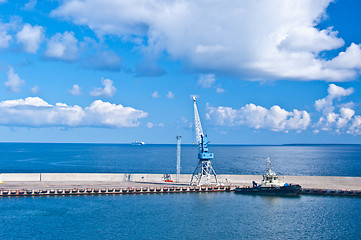 Image showing Crane at the baltic sea