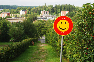 Image showing smiley traffic sign