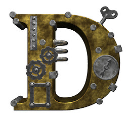 Image showing steampunk letter d