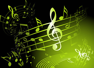Image showing Green music theme 