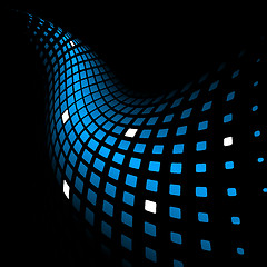 Image showing 3d abstract dynamic blue background