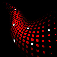 Image showing 3d abstract dynamic red background 