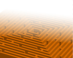 Image showing big orange maze / labyrinth