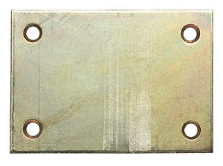 Image showing Metal plate