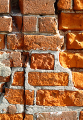 Image showing very old brick wall