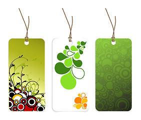 Image showing Set of various paper tags 