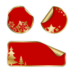 Image showing Christmas labels and stickers 