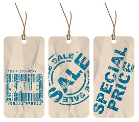 Image showing Set of sale paper tags 