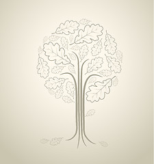 Image showing Vintage abstract tree