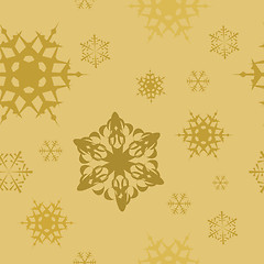 Image showing Winter - golden christmas seamless pattern