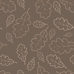 Image showing Autumn oak leafs texture