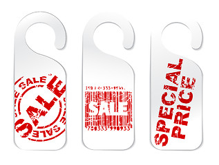 Image showing Set of paper tags for sale