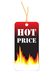 Image showing Paper tag for hot price