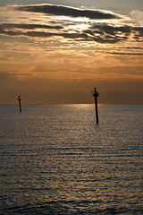 Image showing Sunrise over the Mediterranean Sea