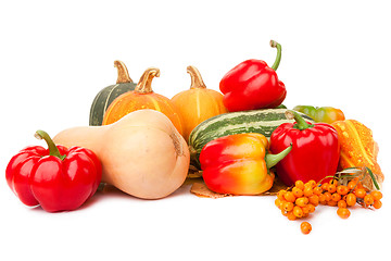 Image showing Autumn harvest on white background 