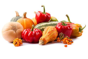 Image showing Autumn harvest on white background 