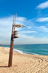 Image showing Beach aid station Montgat Barcelona, Costa Mediterranea