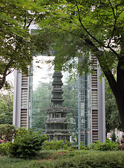 Image showing Buddhist structure at Tapol Park, Seoul, Korea