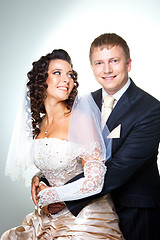 Image showing Just married groom and bride  Pending approval	