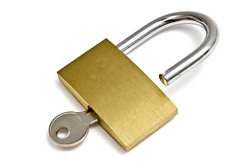 Image showing Padlock and key