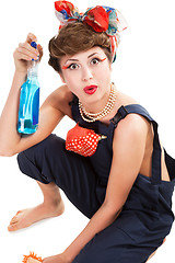 Image showing pin up girl, bonde  housewife